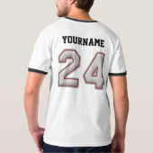 Nr. 24 mit coolem Baseball-Stich-Blick T-Shirt (Schwarz voll)