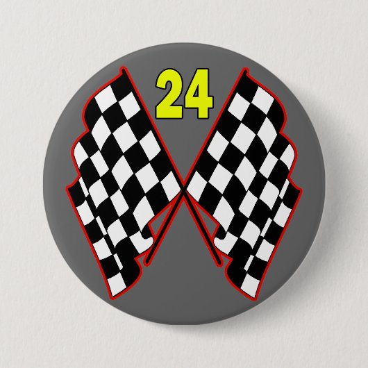 Nr. 24 und Zielflaggen Button (Vorderseite)