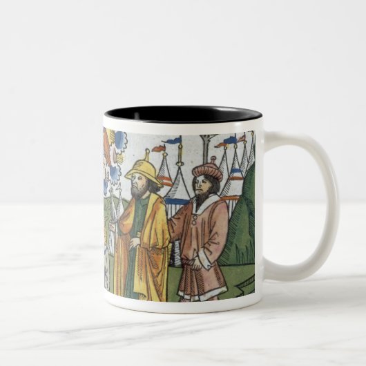 Nr. 27 18-23 Moses legt seine Hand nach Joshua, Zweifarbige Tasse (Rechts)
