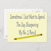 Nr. 2 Bleistift-T - Shirt und Geschenke Postkarte (Vorne/Hinten)