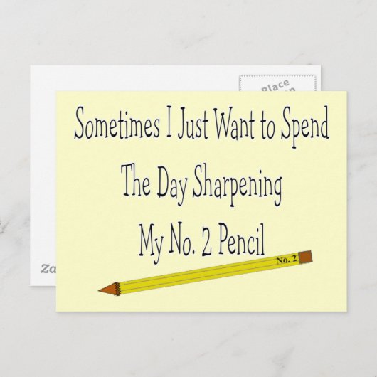 Nr. 2 Bleistift-T - Shirt und Geschenke Postkarte (Vorne/Hinten)