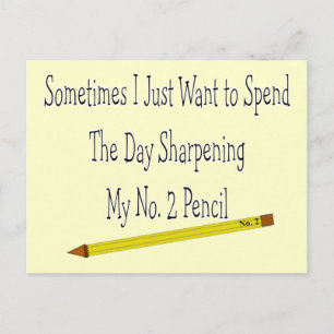 Nr. 2 Bleistift-T - Shirt und Geschenke Postkarte