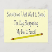 Nr. 2 Bleistift-T - Shirt und Geschenke Postkarte (Vorderseite)