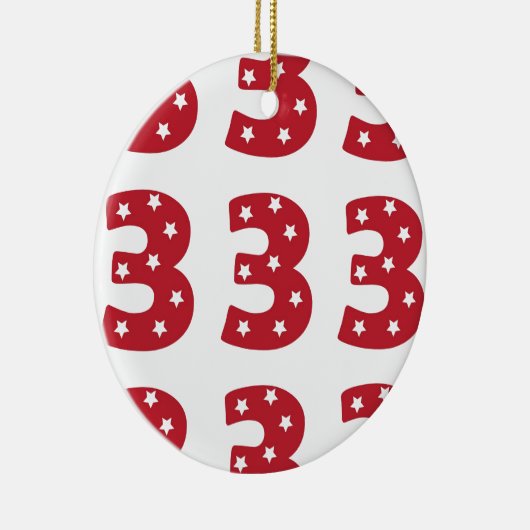 Nr. 3 - Weiß-Sterne auf dunkelrotem Keramikornament (Rechts)