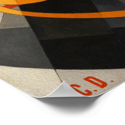 Nr. 5 Gemälde: Die Abbildung 5 in Gold nach Demuth Poster (Ecke)