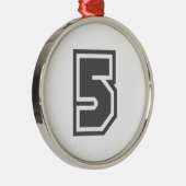 Nr. 5 ornament aus metall (Rechts)