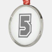 Nr. 5 ornament aus metall (Links)