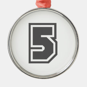 Nr. 5 ornament aus metall