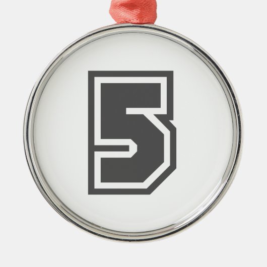 Nr. 5 ornament aus metall (Vorne)