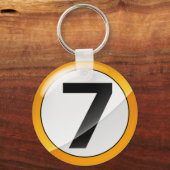 Nr. 7 Gold Schlüsselanhänger (Vorderseite)