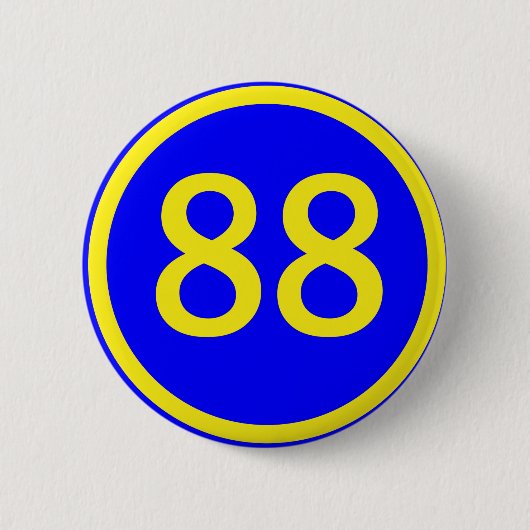Nr., 88, in einem Kreis Button (Vorderseite)