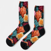 Nr. 8 Crews mit Blumenmuster Socken (Linkes Detail)