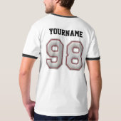 Nr. 98 mit coolem Baseball-Stich-Blick T-Shirt (Schwarz voll)