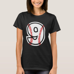 Nr. 9 Baseball 9 Jahre alte BASEBALLNUMMER T-Shirt