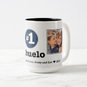 Nr. eine Abuelo 2 Gewohnheits-Foto-Tasse Zweifarbige Tasse (VorderseiteRechts)
