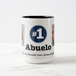 Nr. eine Abuelo 2 Gewohnheits-Foto-Tasse Zweifarbige Tasse