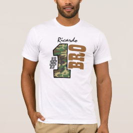 Nr. eine BRUDER Camouflage-individueller Name T-Shirt