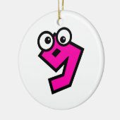 Nr. neun keramik ornament (Links)