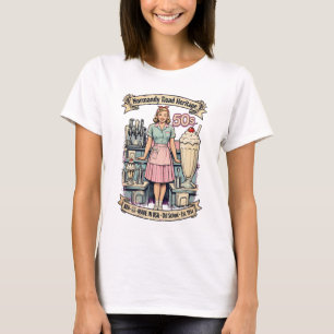 NRH 50er Jahre Soda Fountain Vintage Diner Damen T T-Shirt