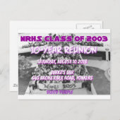 NRHS-Klasse 2003 10-jähriges Wiedersehen-Apparel Postkarte (Vorne/Hinten)
