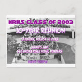 NRHS-Klasse 2003 10-jähriges Wiedersehen-Apparel Postkarte (Vorderseite)