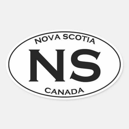 NS Nova Scotia Oval Logo Ovaler Aufkleber (Vorderseite)