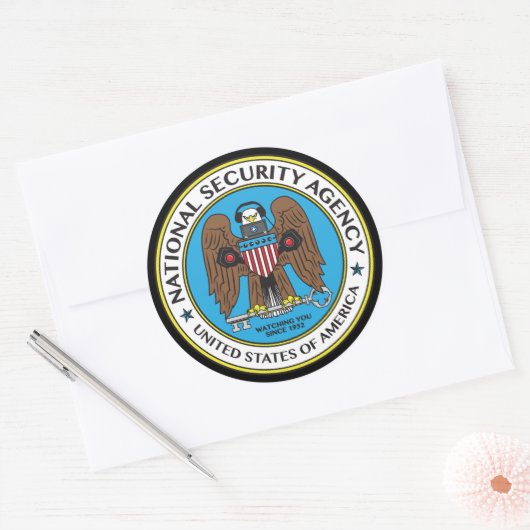 NSA RUNDER AUFKLEBER (Umschlag)
