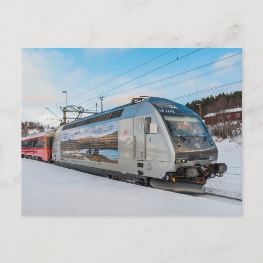 NSB El. 18 2242 Elektrolokomotive in Dombaas Postkarte (Vorderseite)