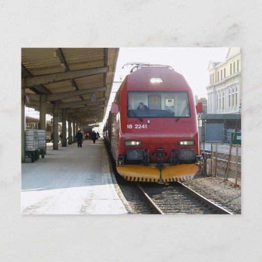 NSB ElektrolokomotiveEl 18 im Trondheim-Zentrum Postkarte (Vorderseite)