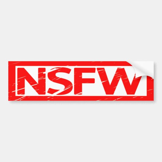 NSFW-Briefmarke Autoaufkleber (Vorne)