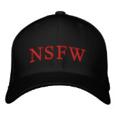 NSFW Red blk HOT CUSTOMIZE IT Bestickte Baseballkappe (Vorderseite)