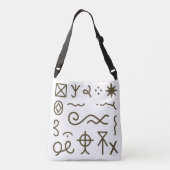 Nsibidi Altes Afrika Tragetaschen Mit Langen Trägern (Rückseite)