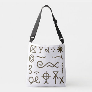 Nsibidi Altes Afrika Tragetaschen Mit Langen Trägern