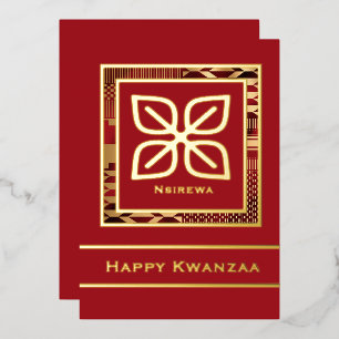 Nsirewa Happy Kwanzaa (rot)   (siehe ) Folien Feiertagskarte