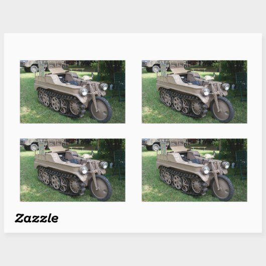 NSU Kettenkrad Rechteckiger Aufkleber (Blatt)