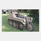 NSU Kettenkrad Rechteckiger Aufkleber (Vorderseite)