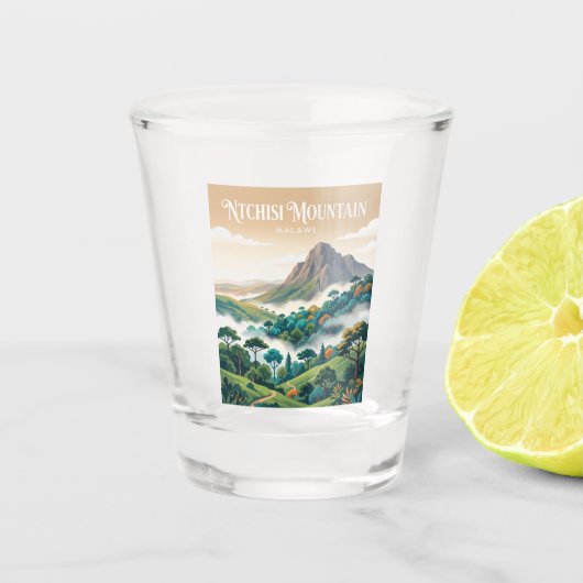 Ntchisi-Berg Malawi Schnapsglas (Vorderseite)