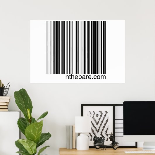 nthebare.com Barcode Poster (Heimbüro)