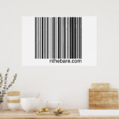 nthebare.com Barcode Poster (Küche)