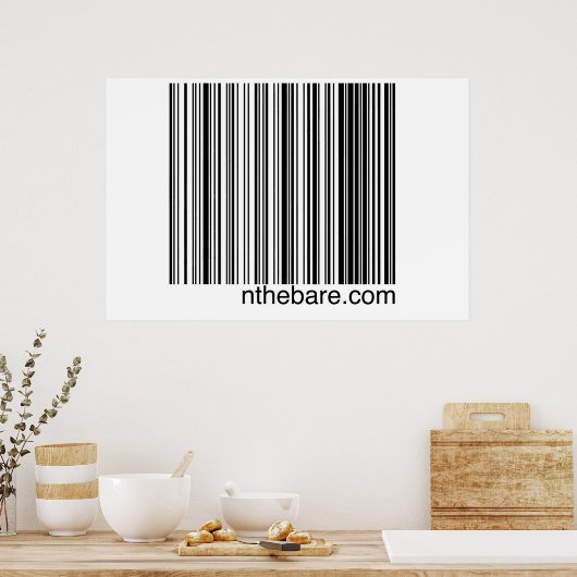 nthebare.com Barcode Poster (Küche)