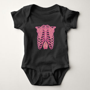 Nu Goth Bat Skeleton ästhetische gotische Wikkanp Baby Strampler