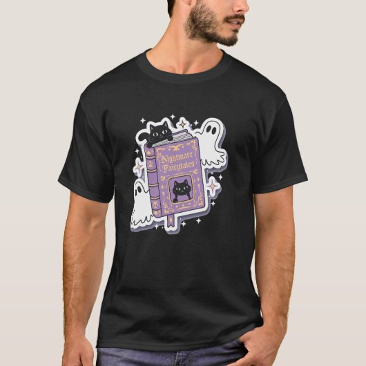 Nu-Goth-Katze-Geist T-Shirt (Vorderseite)