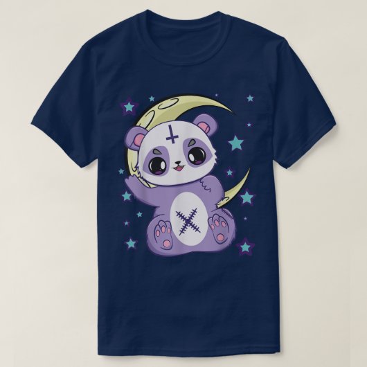 Nu Goth Panda Yami Kawaii Bear Cub Niedlich Creepy T-Shirt (Design vorne)