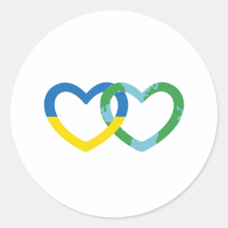 NU Herz-Stickers Runder Aufkleber