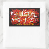 Nu Metal A-Z Liste Aufkleber (Tasche)