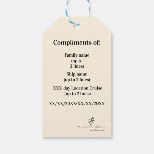 Nu Trop. Spectrum '80er Print Ad-Style Crusing Duc Geschenkanhänger (Rückseite)