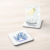 Nuance bleue getränkeuntersetzer (Rechte Seite)