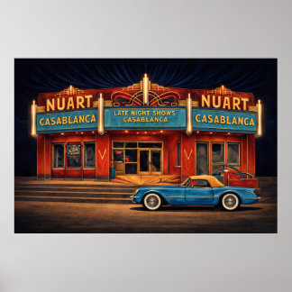 Nuart-Theater mit einem Corvette von '54 Poster