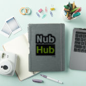 Nub-Hub-Logo-Aufkleber mit schwarzer Trimmung Aufkleber (iPad Hülle)