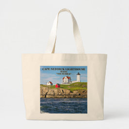 Nubble Light, Cape Neddick Maine Jumbo Stoffbeutel